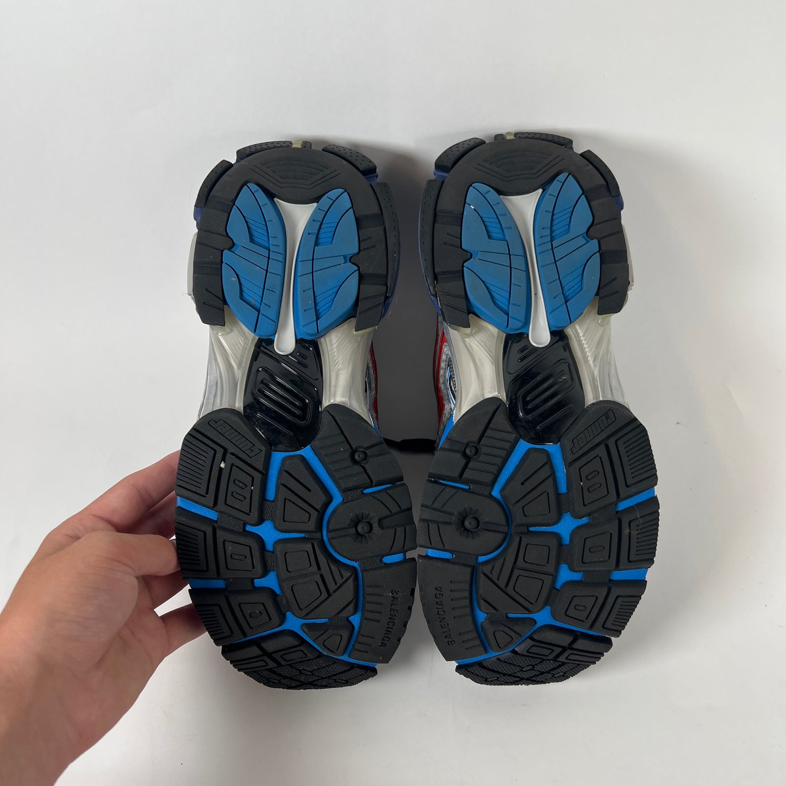 Balenciaga Red/Blue Runner Sneakers Size 40