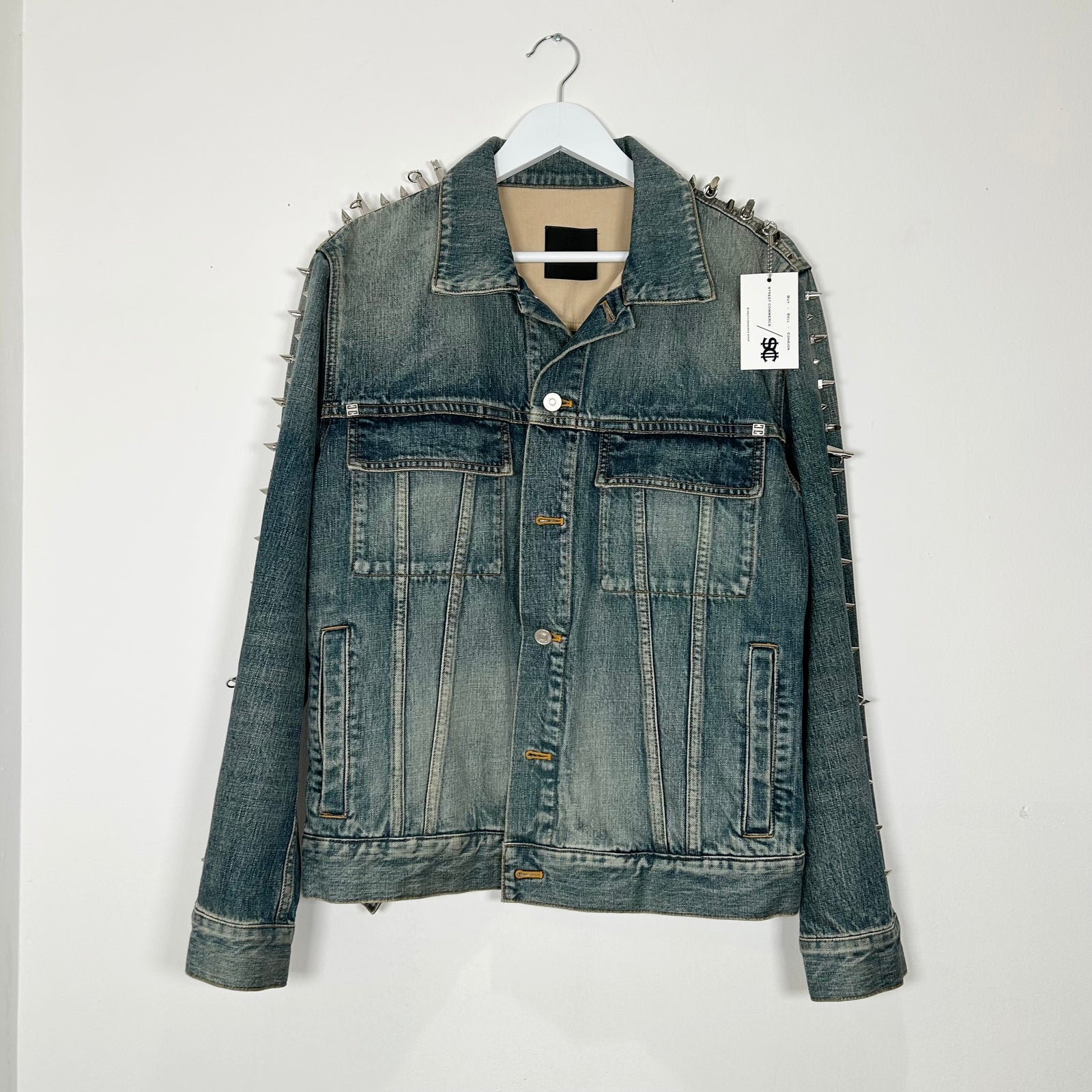 Givenchy Spiked Jean Jacket Size Medium