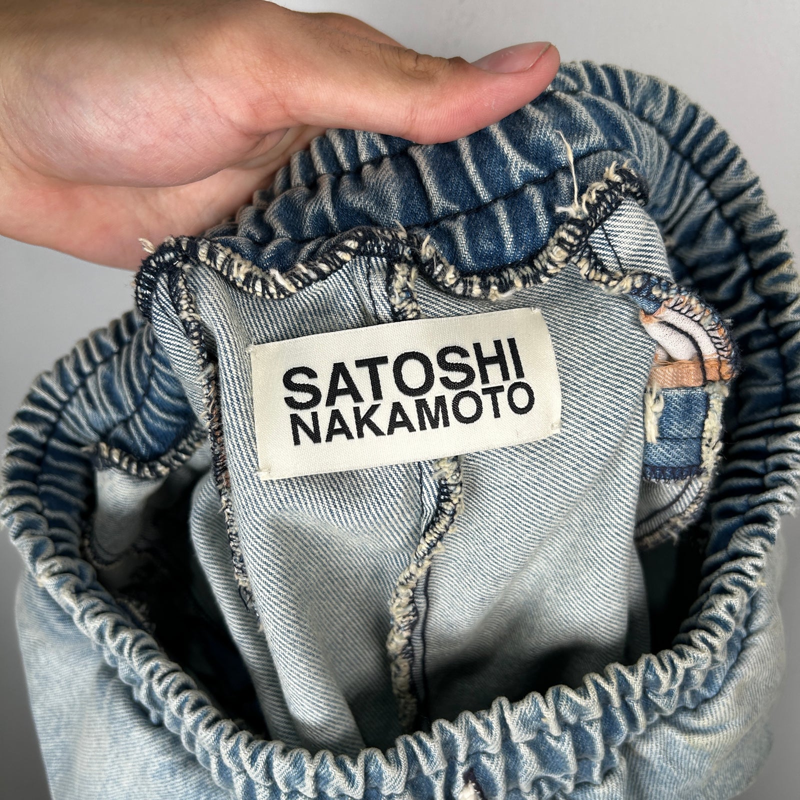Satoshi Nakakamoto Denim Moto Shorts Size L