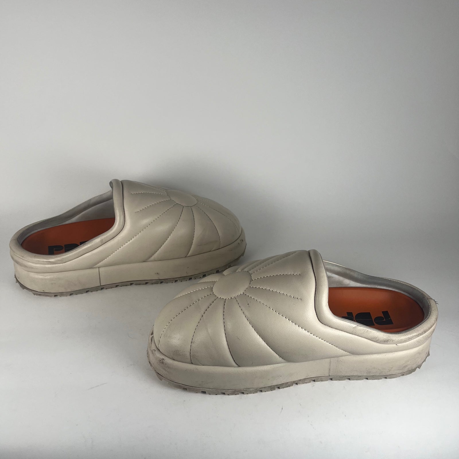PDF Tan Uranus Leather Slides Size 10.5