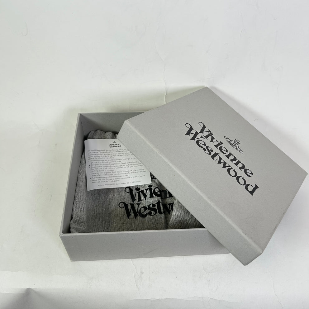 Vivienne Westwood Silver Orb Leather Belt