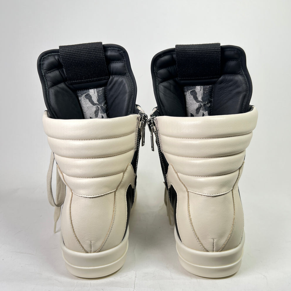 Rick Owens Black/Milk Geobasket Sneakers