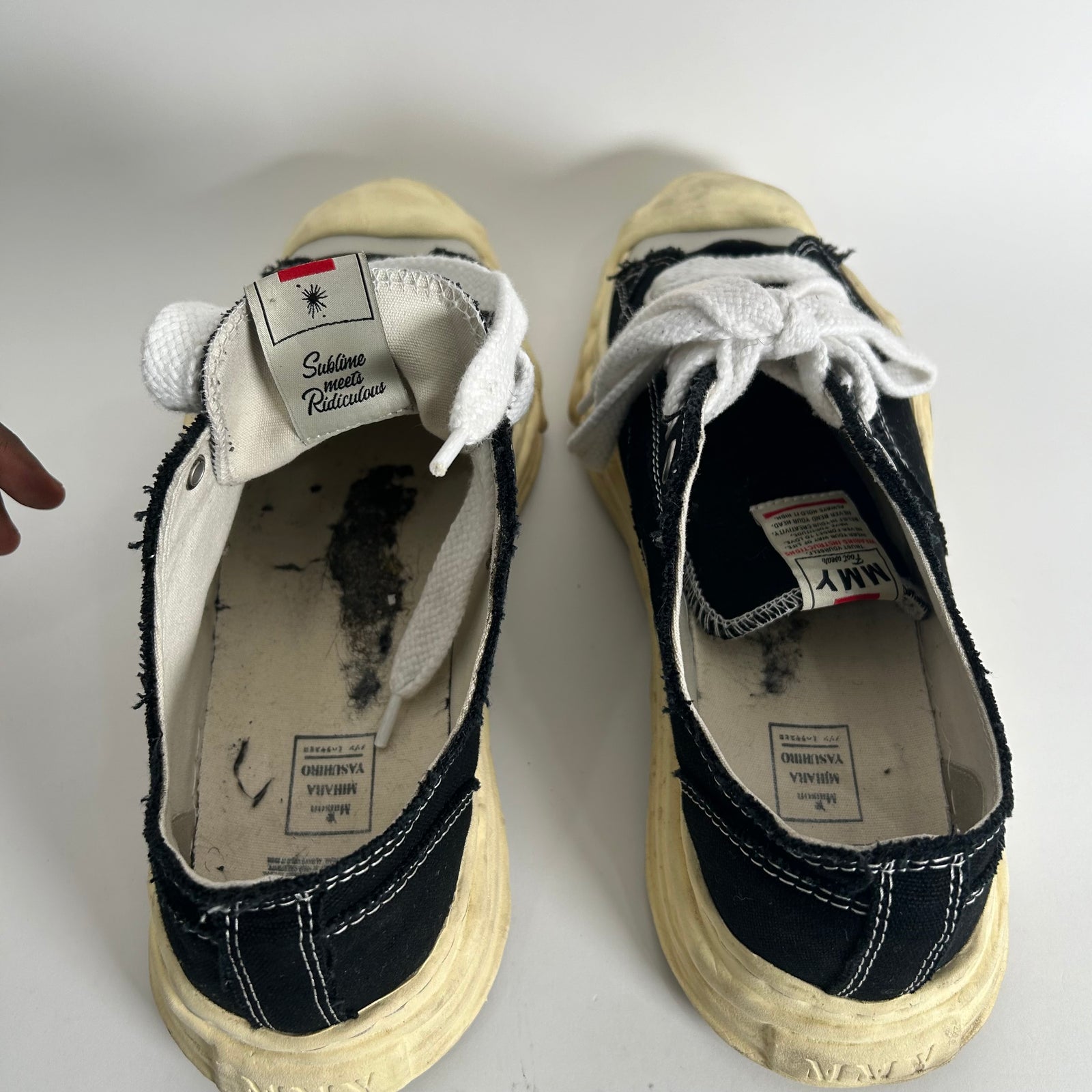Maison Mihara Yasuhiro Black Low Top Classic Sneakers Size 45
