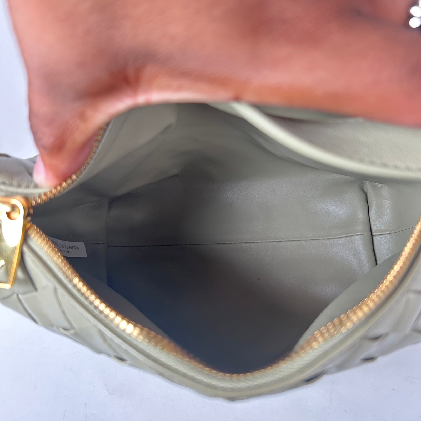 Bottega Veneta Sage Green Intrecciato Mini Wallace Bag