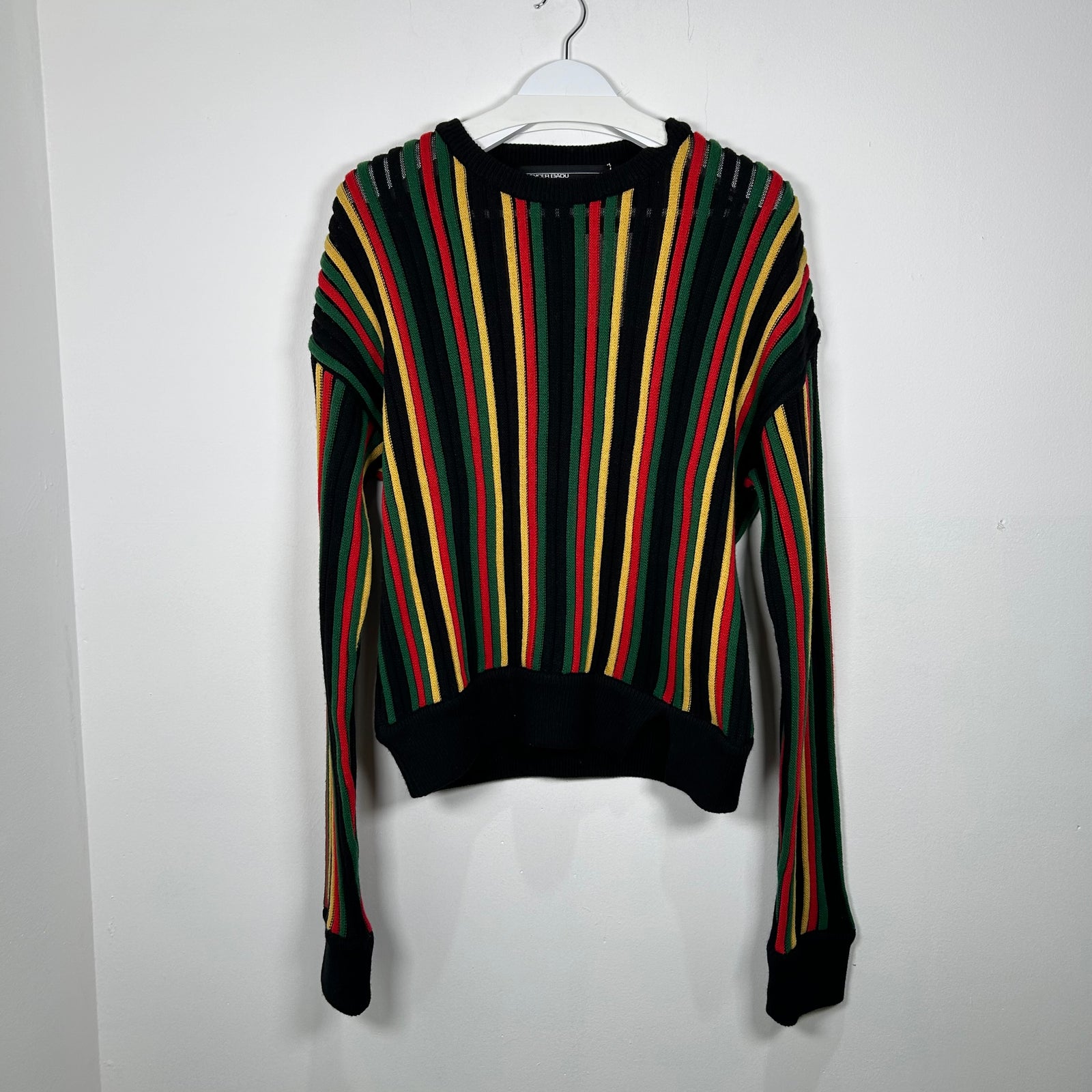 Spencer Badu Multi Color Striped Sweater Size L