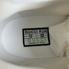 Gucci White Interlocking G Runner Size GG 10