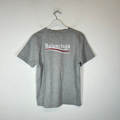Balenciaga Grey Campaign Logo T-Shirt Size L
