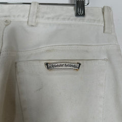Chrome Hearts White Fleurknee Jeans Size 30