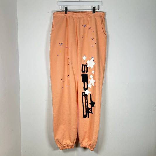 Sp5der Peach Graphic Sweatpants Size L