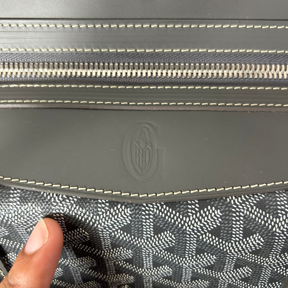 Goyard Grey Goyardine Boeing 55 Travel Duffle Bag