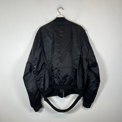 Maison Margiela Black/Olive Nylon Bomber Jacket Size 54