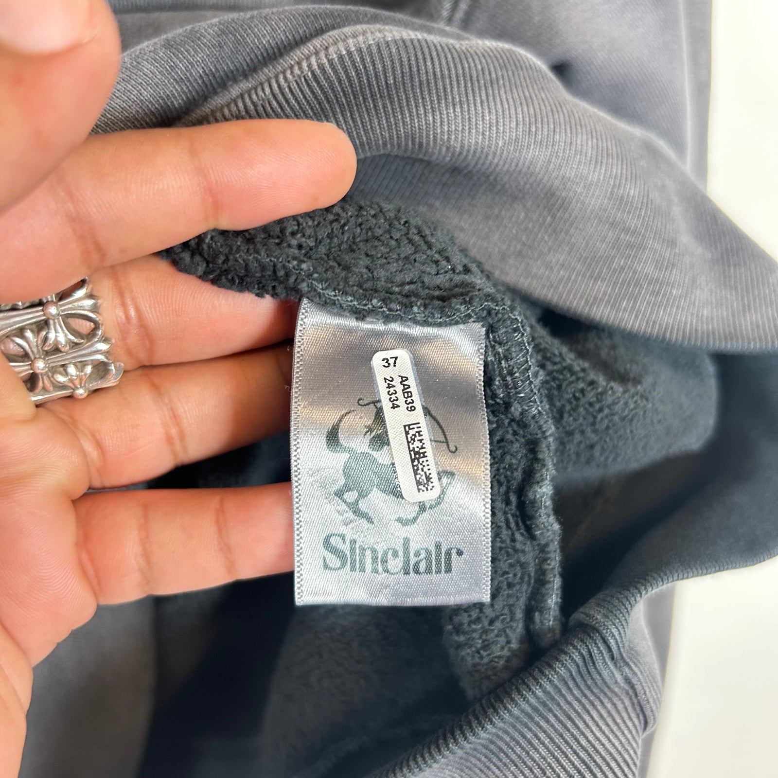 Sinclair Grey Logo Hoodie Size L