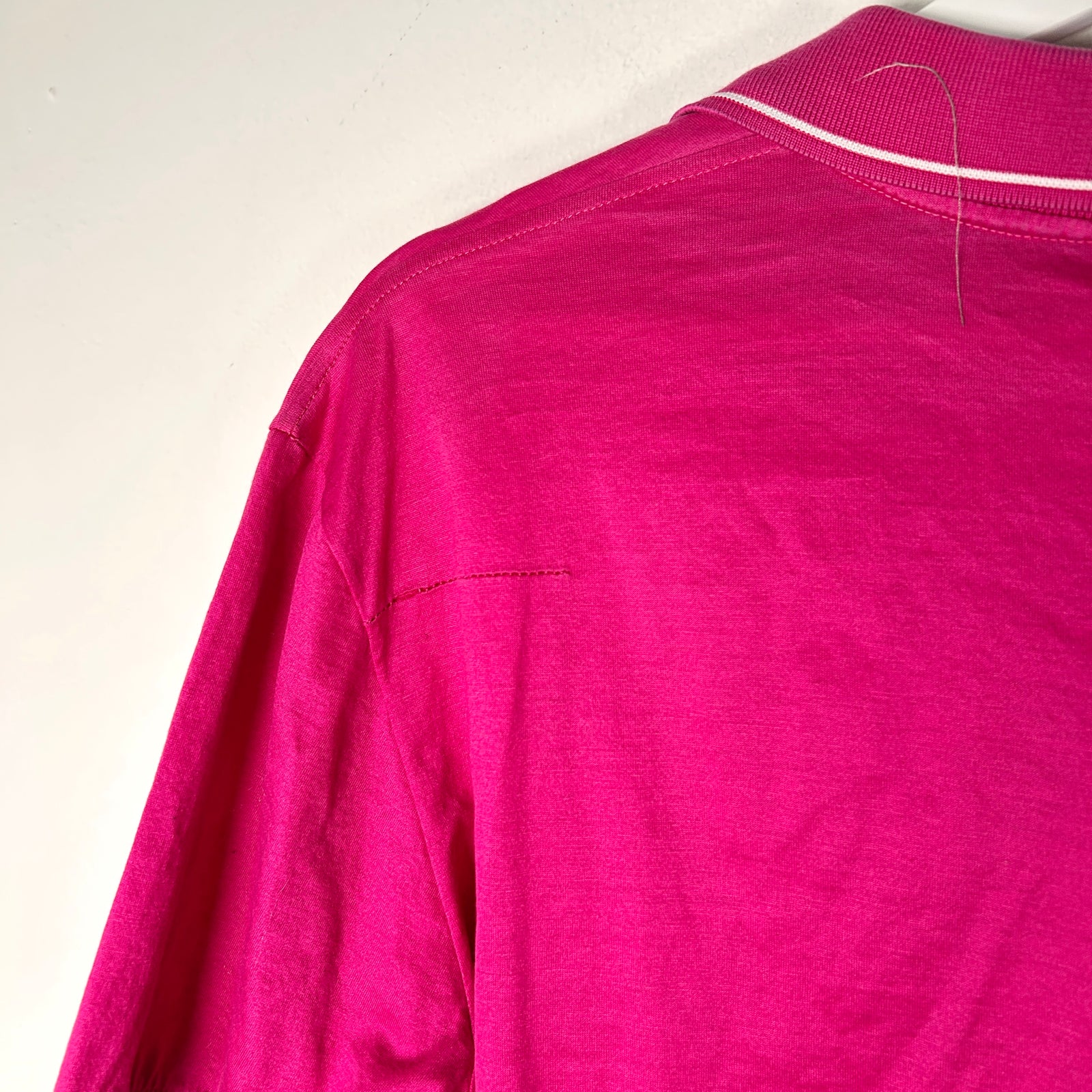 Dior Pink Cursive Logo Polo Shirt Size L