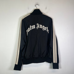 Palm Angels Curved Logo Nylon Windbreaker Jacket