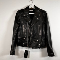 Saint Laurent Plunged Leather Jacket Size XS
