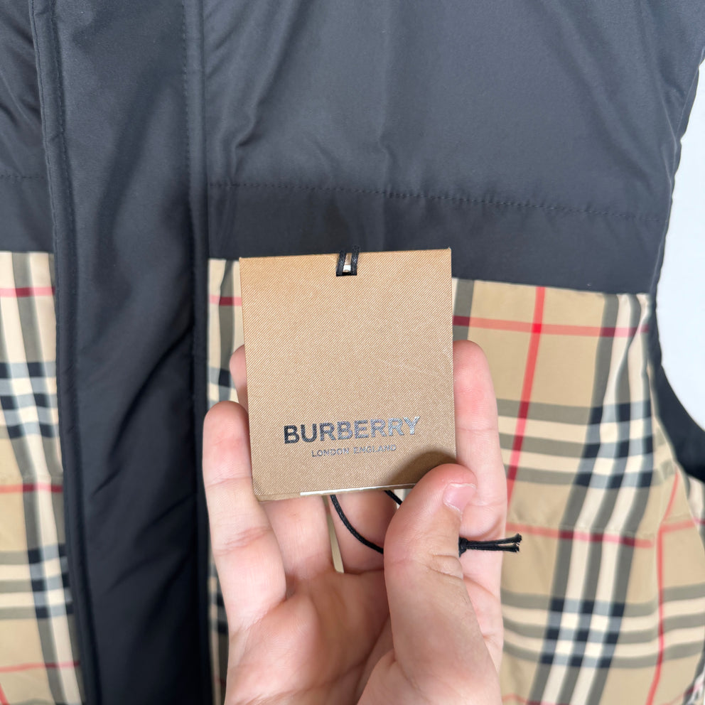 Burberry Check Reversible Down Vest Size S