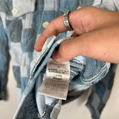 Final Homme Blue Patchwork Flannel Size M