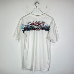 Supreme White Art Dealer Graffiti T-Shirt