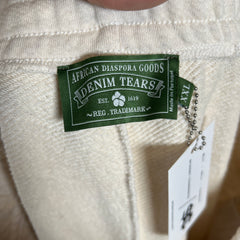 Denim Tears Oatmeal Rhinestone Wreath Zip-Up Sweatpants Size XXL