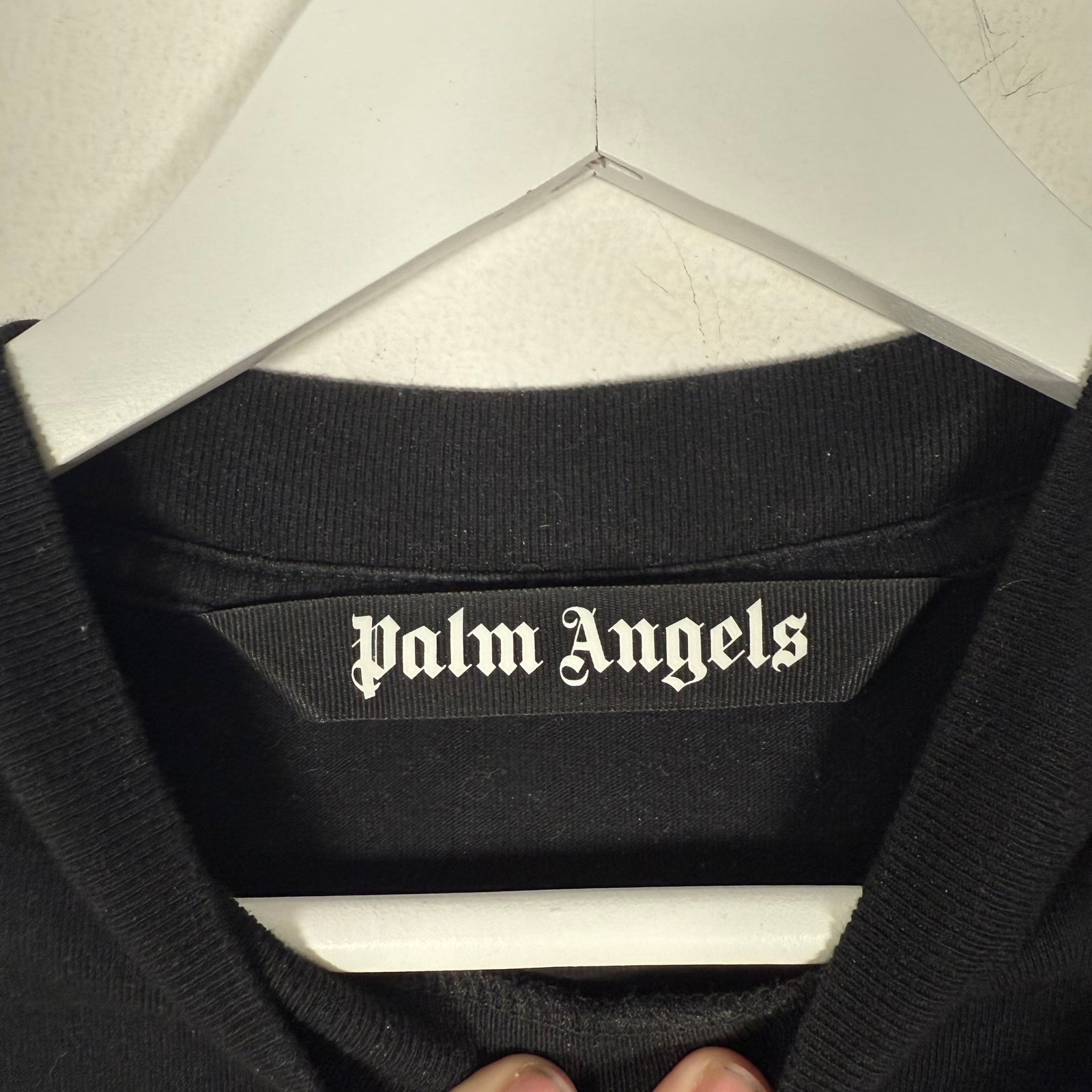 Palm Angels Black Butterfly Print Logo Shirt Size S