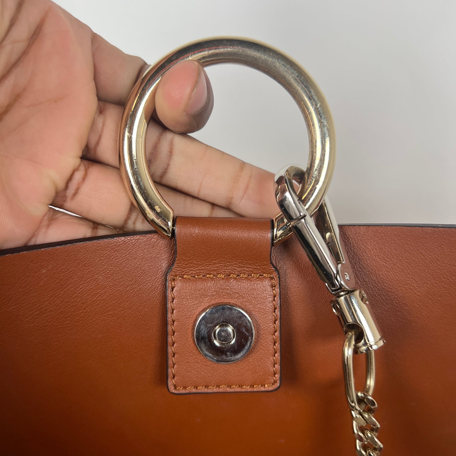 Chloe Faye Leather & Suede Shoulder Bag