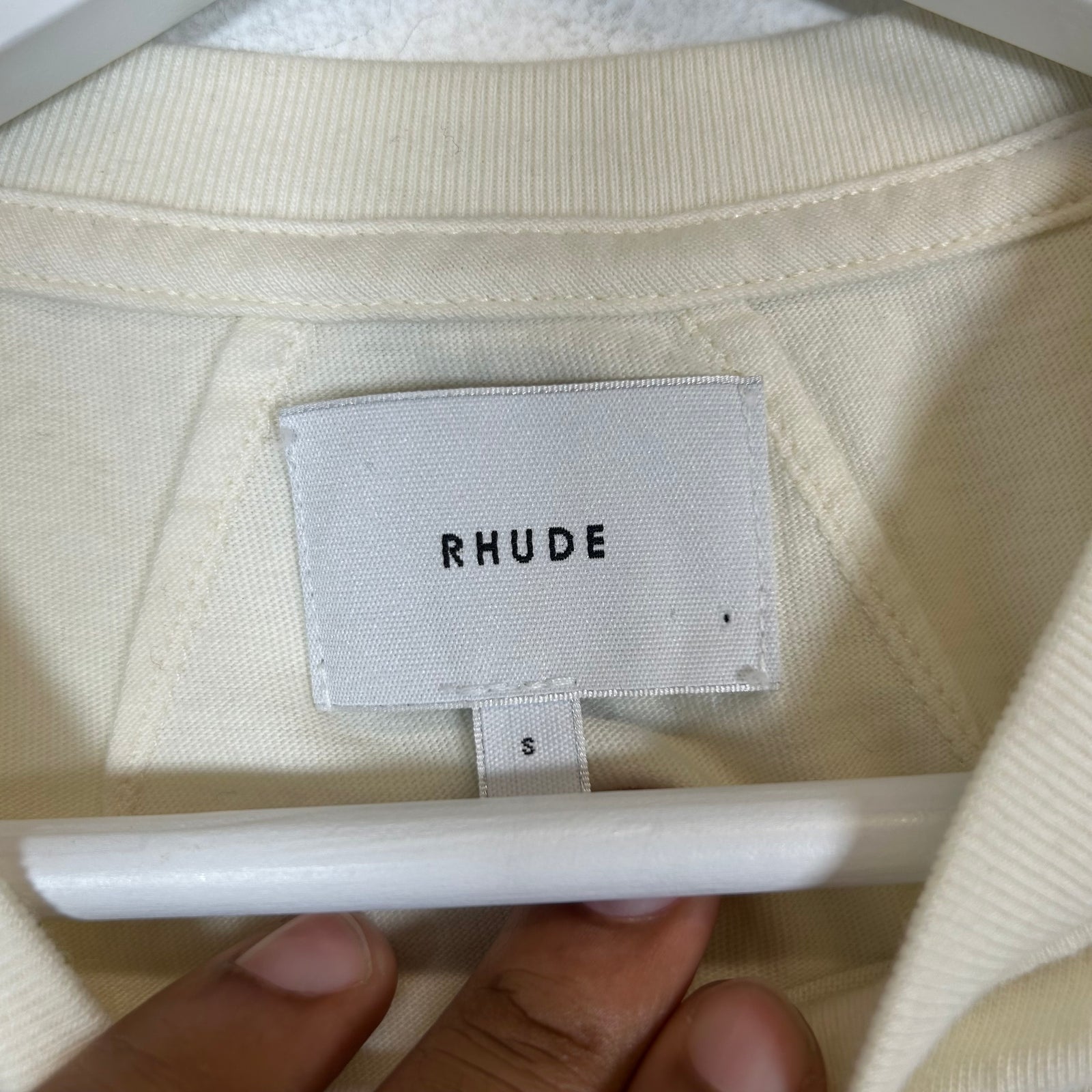Rhude White Moonlight Logo T-Shirt Size S