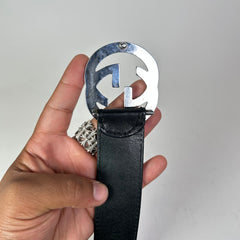 Gucci Black Signature Logo Belt
