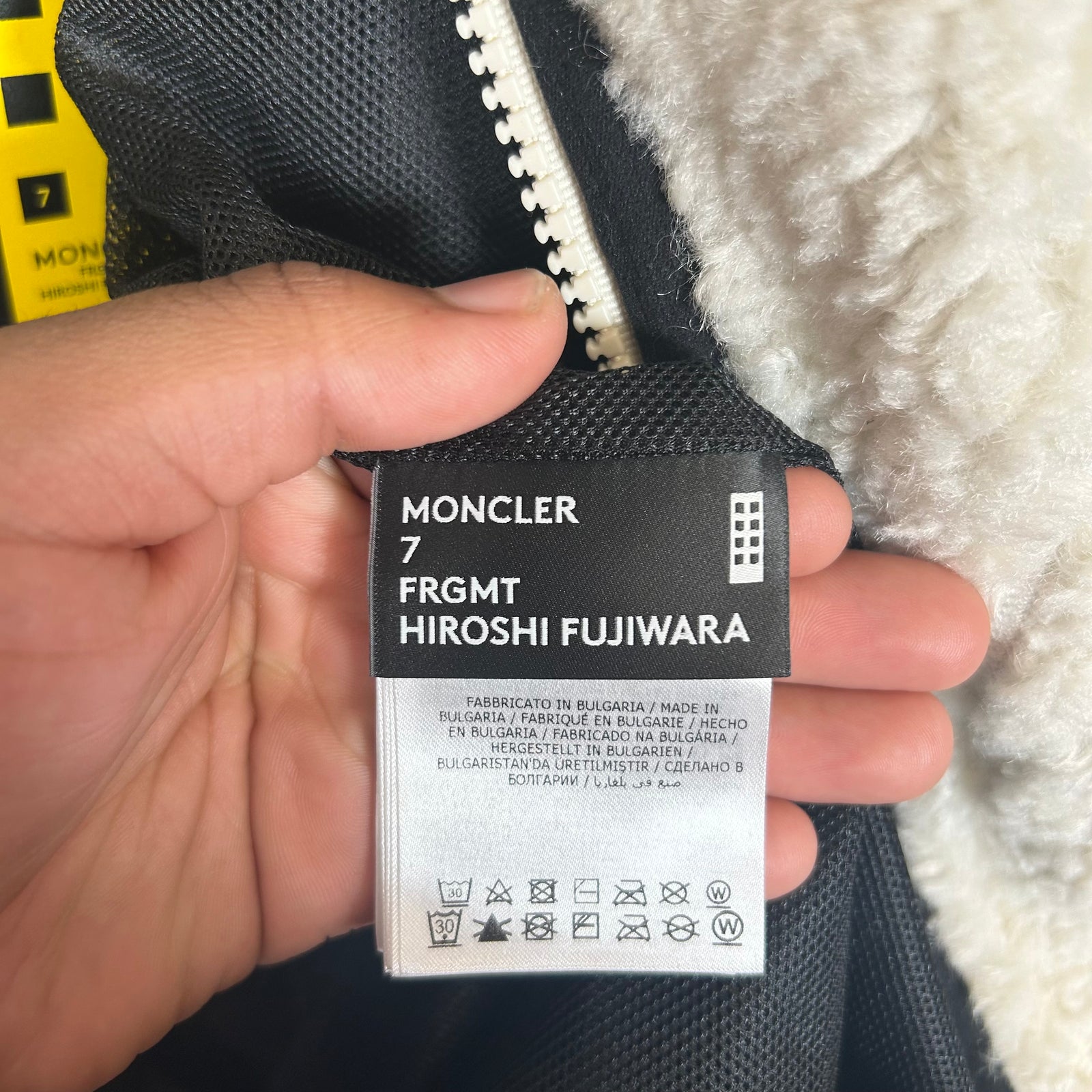 Moncler Genius x Fragment White Wool Jacket Size L