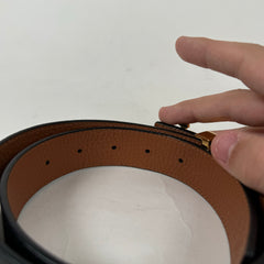 Louis Vuitton Black & Brown 30MM Reversible Belt Size 75