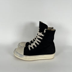Rick Owens DrkShdw Black Canvas Ramones Size 37