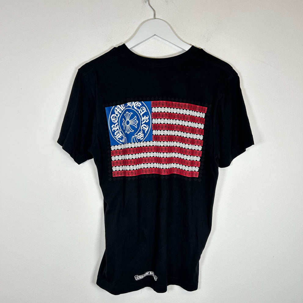 Chrome Hearts Black American Flag T-Shirt Size M