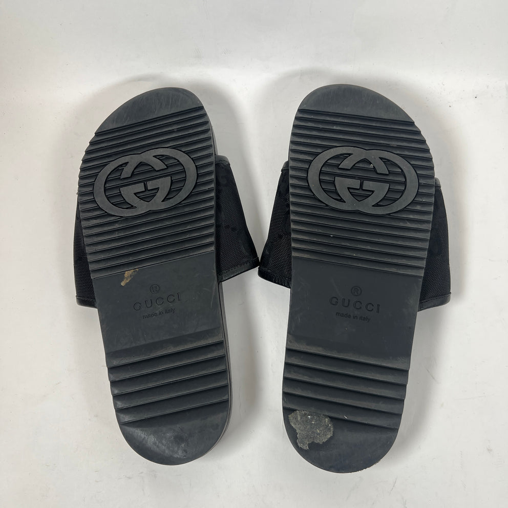 Gucci Black Off The Grid Sandals Size GG 9