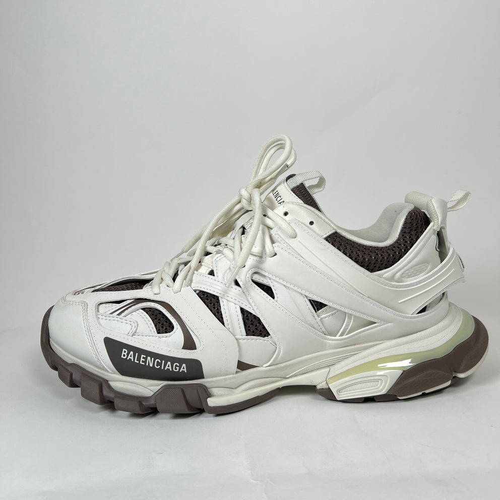 Balenciaga White/Brown Track Sneaker Size 45