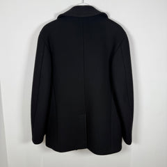 Giorgio Armani Black Double Breasted Wool Coat Size M