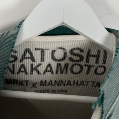Satoshi Nakamoto Green Distressed Luke Thermal T-Shirt Size S