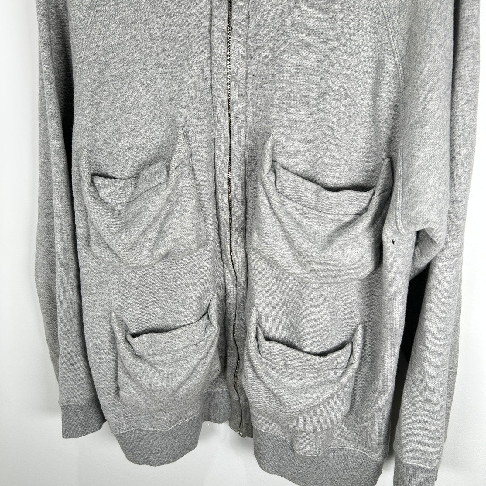 Number (N)ine 4 Pocket Grey Zip Up Hoodie Size 3