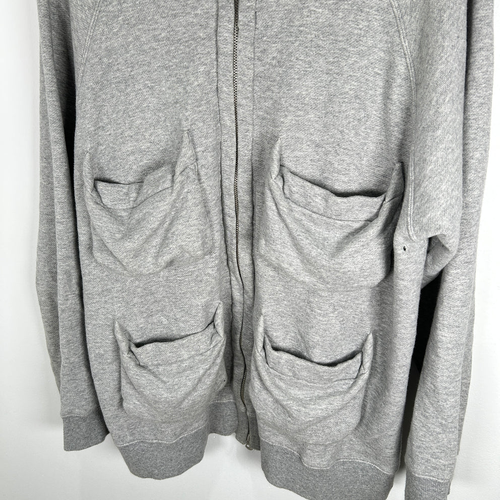 Number (N)ine 4 Pocket Grey Zip Up Hoodie Size 3