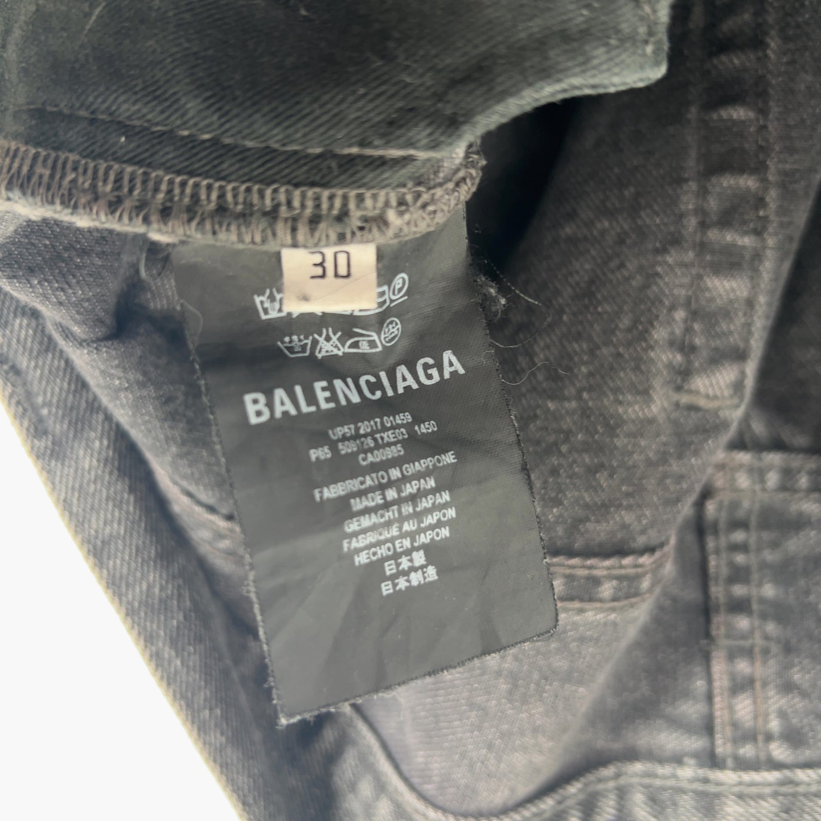 Balenciaga Convertible Grey Wash Denim Jeans Size 30