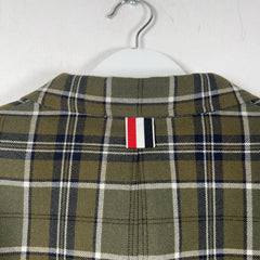 Thom Browne Multi-Pocket Plaid Peacoat
