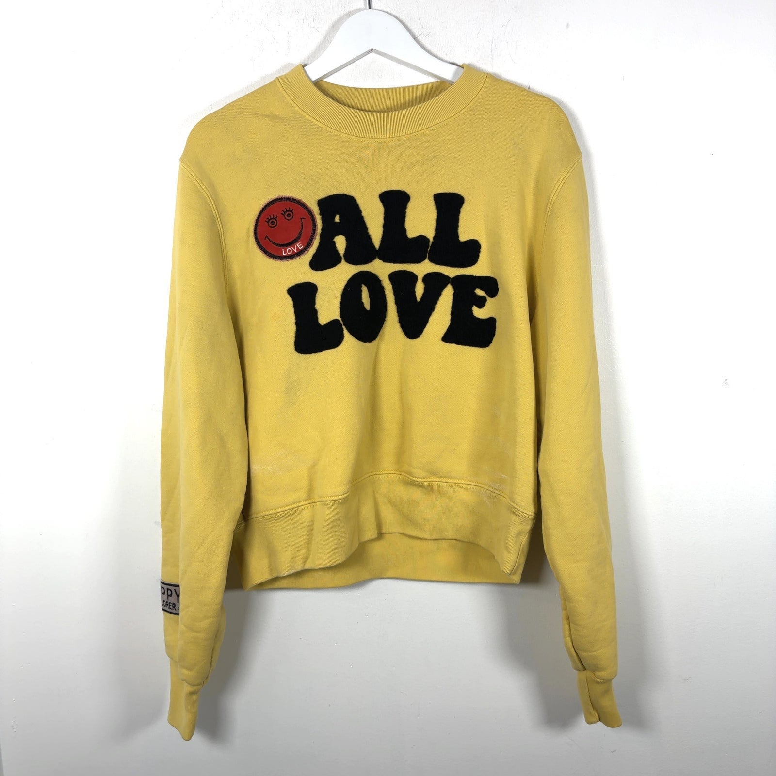 Amiri 'All Love' Yellow Crewneck