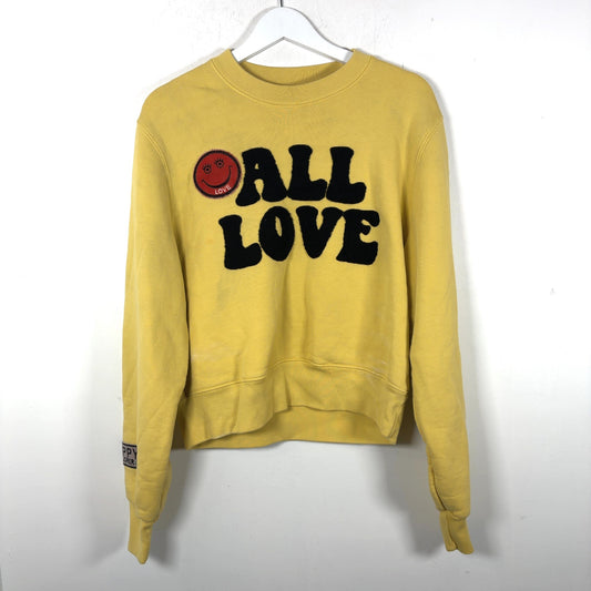 Amiri 'All Love' Yellow Crewneck