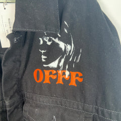 Off-White 'Beige' Graphic Black Denim Jacket