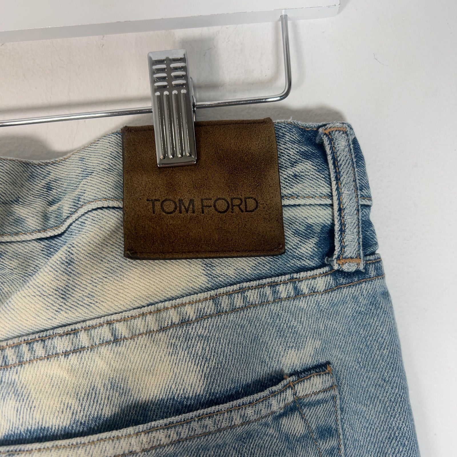 Tom Ford Acid Washed Straight Leg Jeans