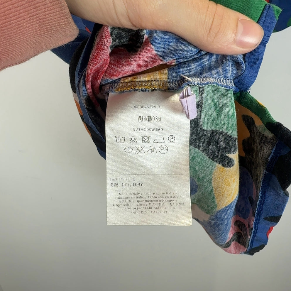 Valentino Allover Multi Color Camo T-Shirt