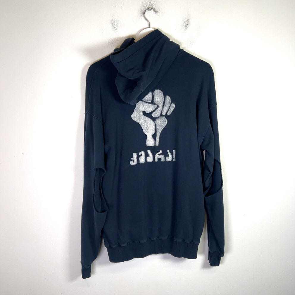 Vetements SS19 Georgian Fist Cutout Hoodie