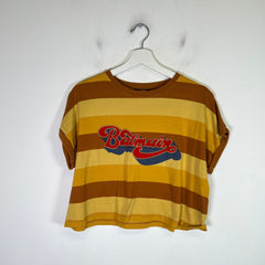 Balmain 70s Flock Logo Cropped T-Shirt