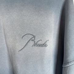 Rhude Faded Cursive Script Logo Sweatshirt
