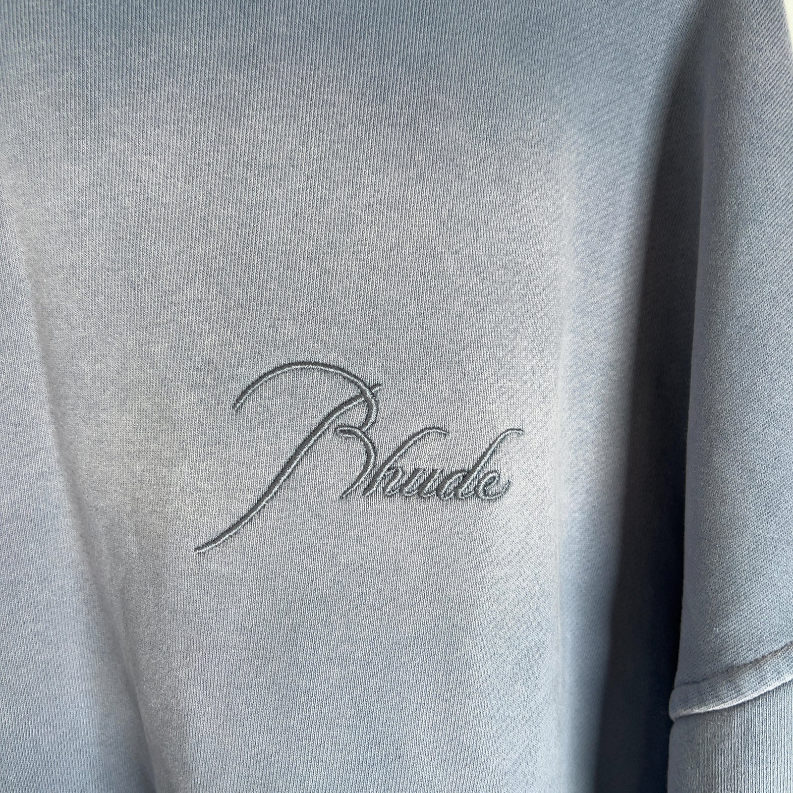 Rhude Faded Cursive Script Logo Sweatshirt