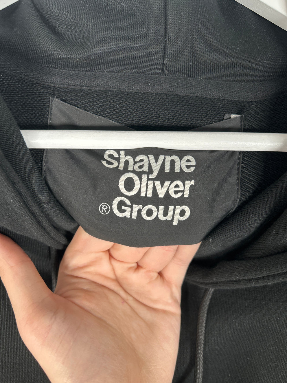 Anonymous Club Black Embroidered Logo Hoodie Size L