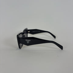 Prada Plaque Logo Wide Cat Eye Sunglasses
